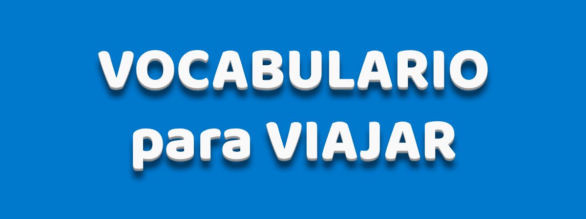 Ilustración de vocabulario para viajar.