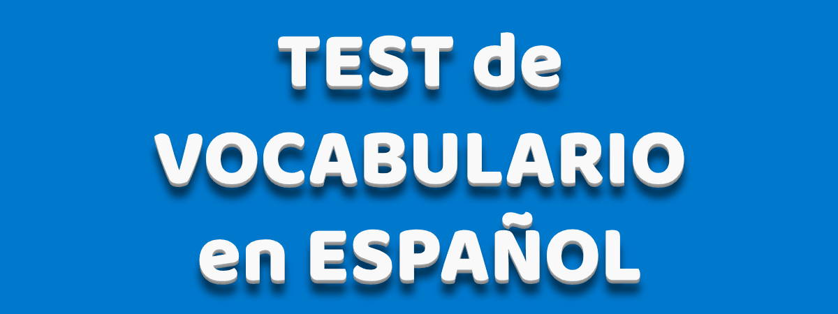 Ilustración de test de vocabulario en español.